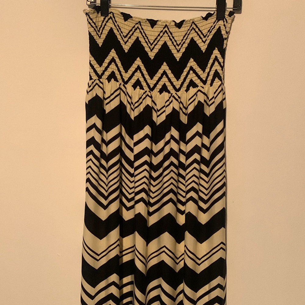 Black and White Chevron Maxi Dress